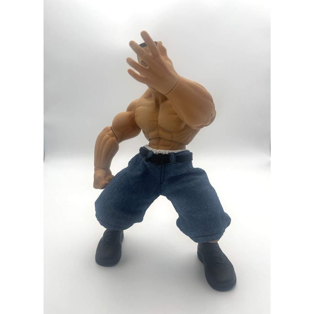 2005 Jakks WWE John Cena 14” Ring Giants Vintage Action Figure Blue Shorts